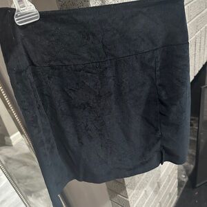 Black Corduroy Mini Skirt